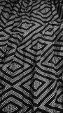 Block print Assuit pattern skirt black/silver with shiny print