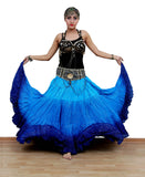 Lurex 3 tone skirt shades of Blue 100% Viscose