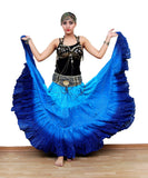 Lurex 3 tone skirt shades of Blue 100% Viscose