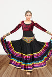 Black multi Trim Skirt
