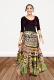 Digital print patchwork Skirt