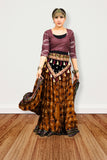 Block print Jaipur skirt sunset