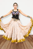 Block print skirt geometric pattern design