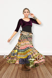 Digital print patchwork Skirt