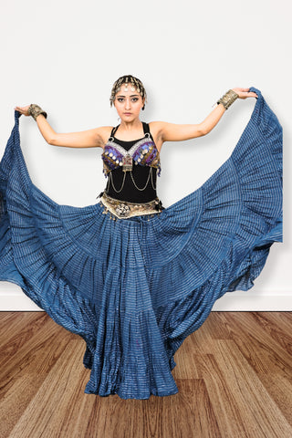 Lurex solid Skirt blue