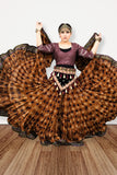 Block print Jaipur skirt sunset