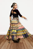 Digital print patchwork Skirt
