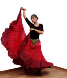 Lurex 3 tone skirt shades of Red 100% Viscose