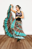 Digital print Skirt turqouise