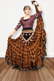 Block print Jaipur skirt sunset