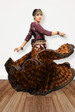 Block print Jaipur skirt sunset