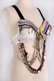 Double Drape Bra Belt White