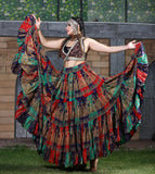 Block print skirt tie dye Beauty 4 Border skirt multi