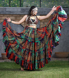 Block print skirt tie dye Beauty 4 Border skirt multi