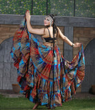 Block print skirt tie dye Beauty 4 Border skirt multi