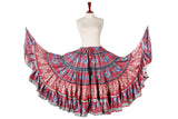 Digital print Skirt 2018 Burgundy Peacock Design