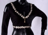 Drop shoulder Cotton lycra Choli BLack & Burgundy