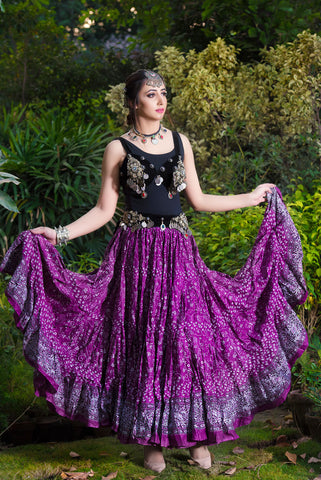 Jodha Maharani Skirt Magenta