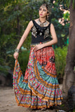 Digital print skirt vulcano