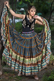 Digital print skirt grey rock