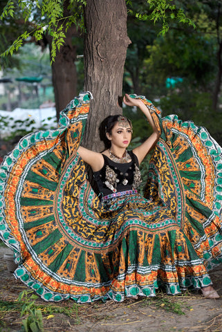 Digital print skirt tulip