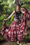 Digital print Skirt elephant burgundy