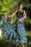 Digital print Skirt seagreen