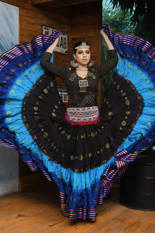 Wow Sari Bindi border Skirt with padma border