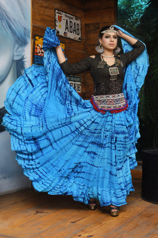 tiger stripe skirt turqouise/blue 2020