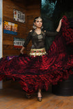tiger stripe skirt burgundy/black 2020