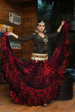 tiger stripe skirt burgundy/black 2020