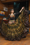 Block print skirt black beauty with padma border