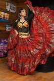 Block print beauty skirt Red