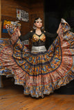 Digital print Skirt peacock
