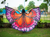 Butterfly Silk ISIS  Wings red/orange/purple