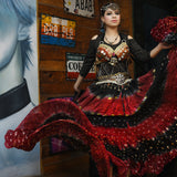 Senoritas skirt burgundy black