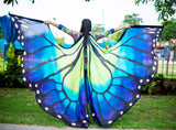 Butterfly Silk ISIS  Wings Green/Blue