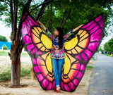 Butterfly Silk ISIS  Wings  yellow/pink