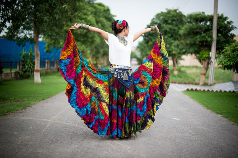 Multi Block print skirt
