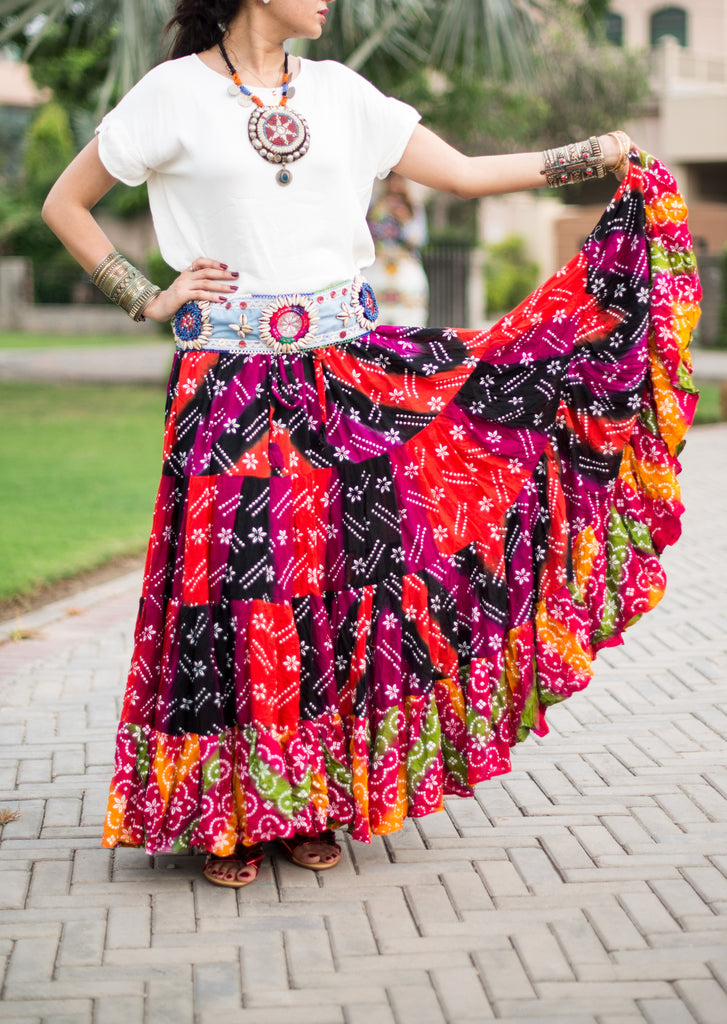 Multi block print skirt hawai – Senoritas-tribal-designs