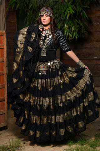 Block print skirt Cotton Jaquard Assuit Skirt