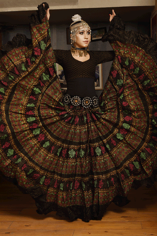 Block print skirt Maleficient