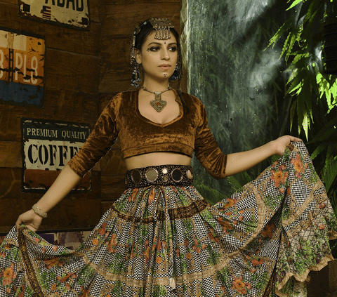 Tribal Kuchi Mirror Belt gold