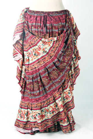 Digital Printed Skirt Floral Moon