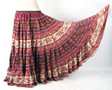 Digital Printed Skirt Floral Moon