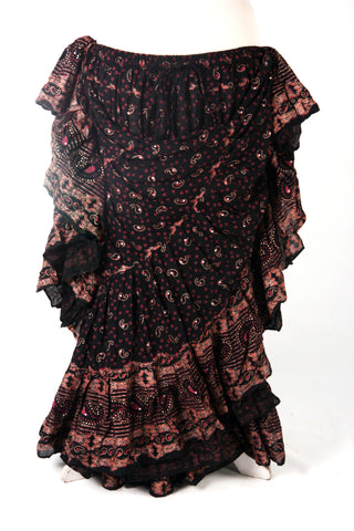 Block Print Skirt Majestic