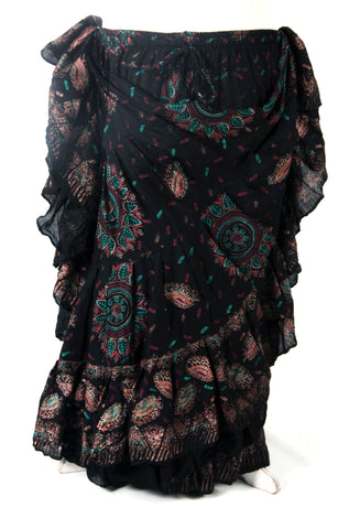 Block Print Skirt Bamboo