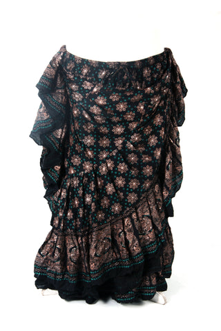 Block Print Skirt Lotus