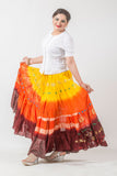 Senoritas skirt  Yellow/Orange/Burgundy