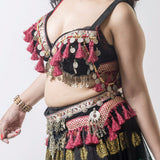 Aishwarya bra belt set burgundy